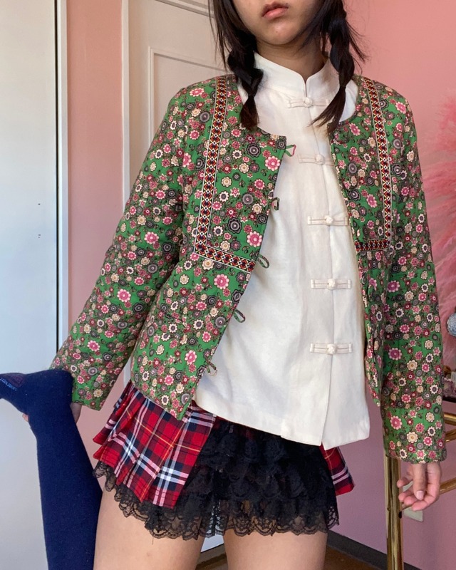 floral quilting jacket