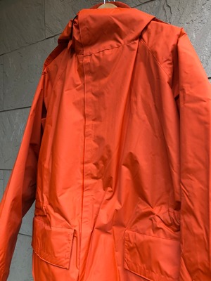 Deadstock Old Belgium navy foul weather jacket orange color