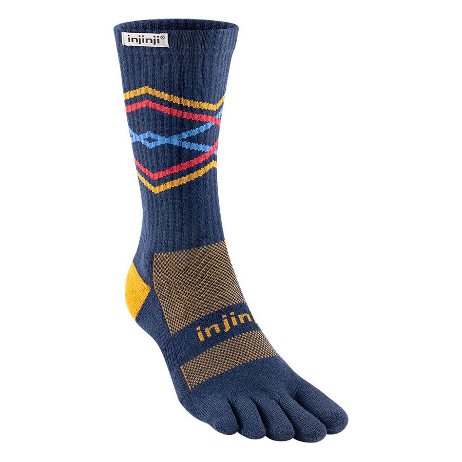 injinji(インジンジ)トレイルミッドウェイトクルー -デニム(DHE) メンズレディース ランニング ミドル丈5本指ソックス