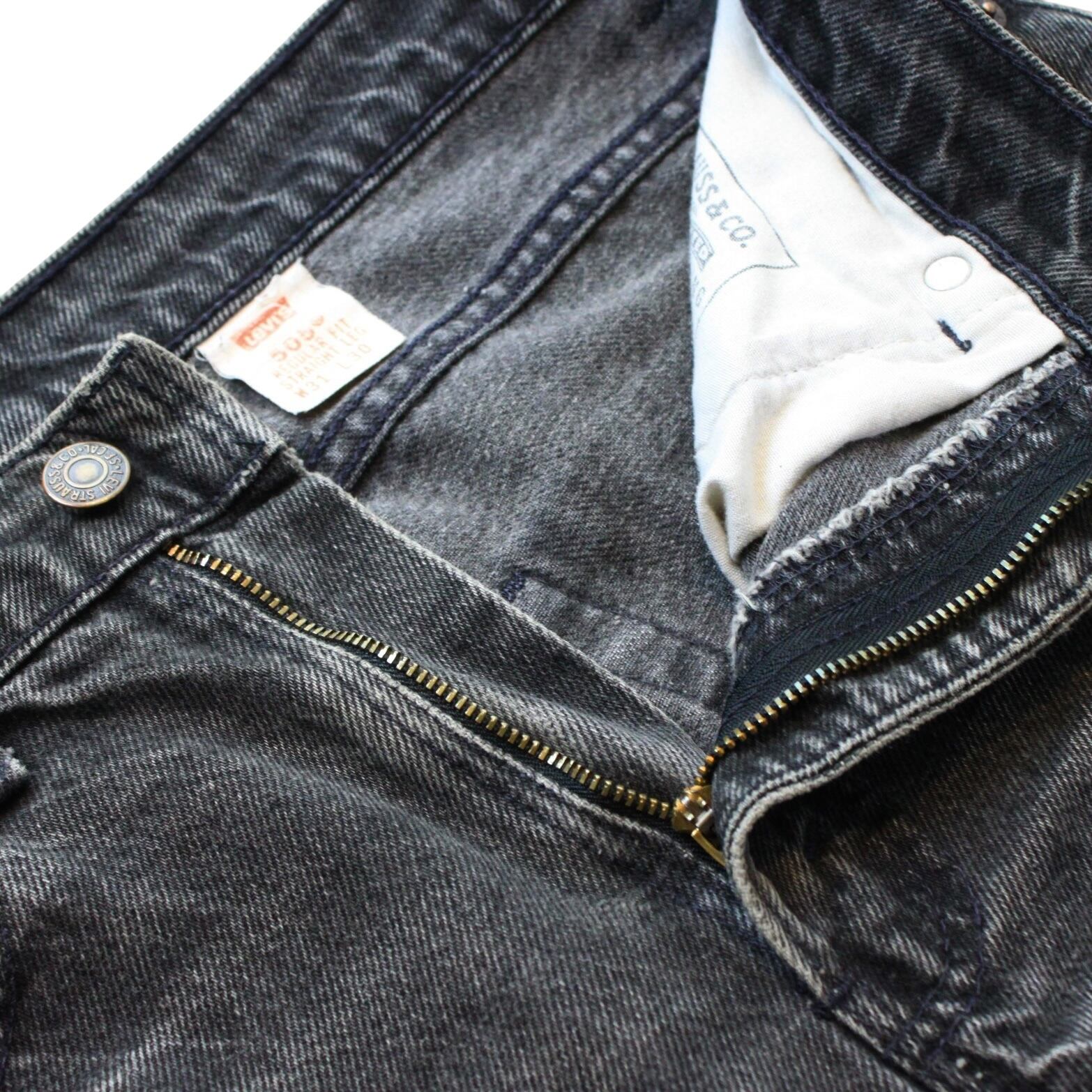 90s Levi's 505 Black Denim Pants 90年代 リーバイス 505 後染め