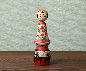 だるまこけし-5寸 Daruma kokeshi doll | 平賀輝幸工人 作並系 Teruyuki HIRAGA (1972-), Sakunami style