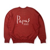 Papas パパス SPORTS ロゴプリント スウェット トレーナー シャツ サイズ L /メンズ/レッド系