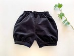 コーデュロイのかぼちゃパンツ・黒 80cm