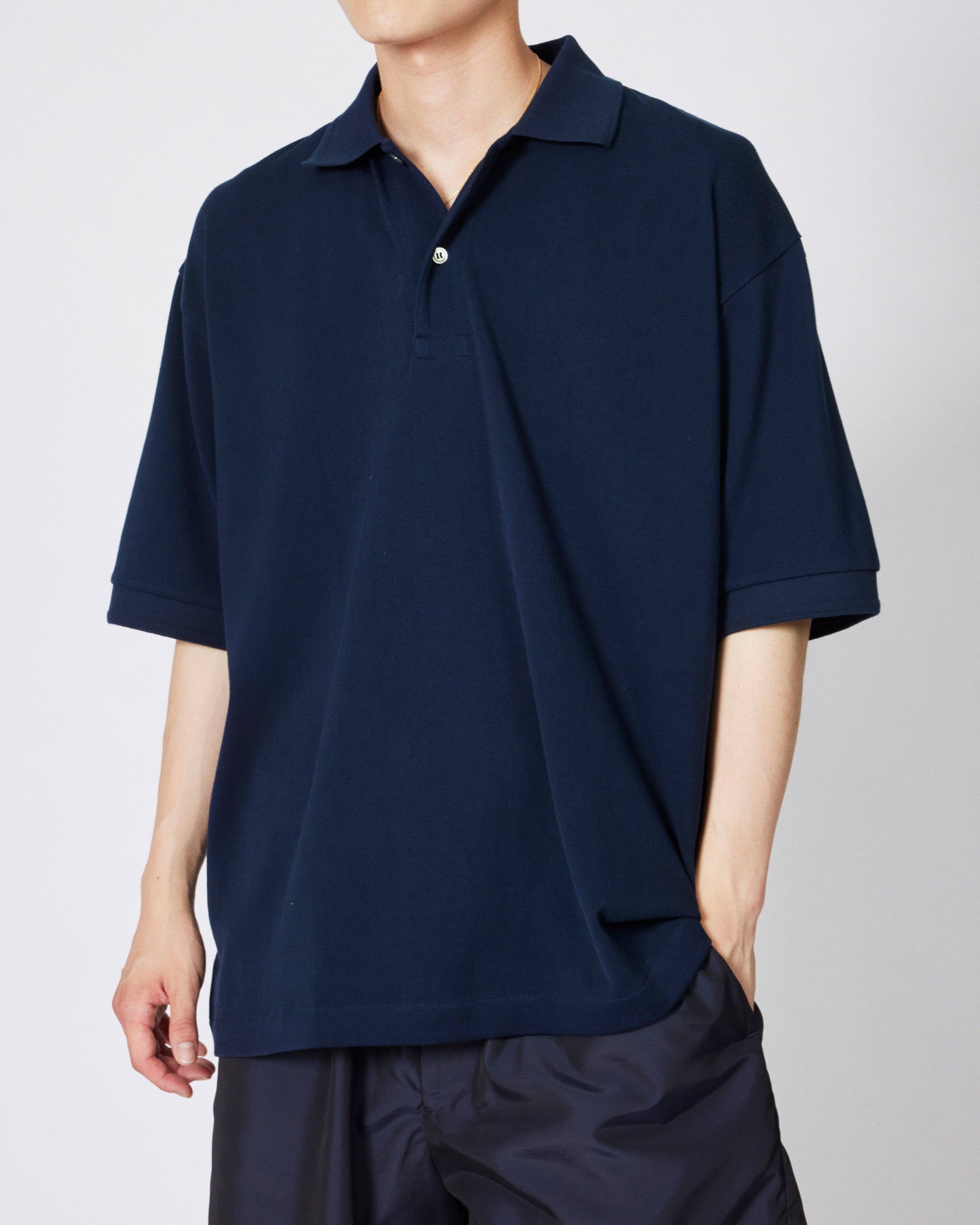 everyone piquet polo shirt (NAVY) | everyone