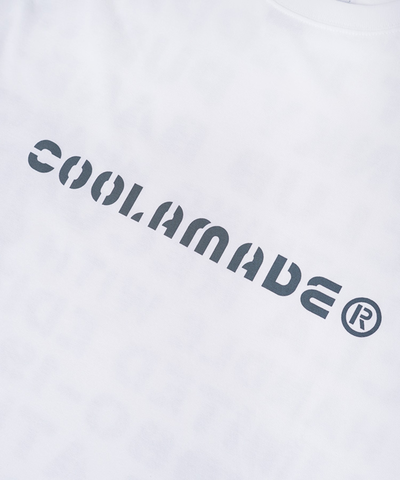 COOLAメッセージプリントルーズロングスリーブTシャツ (WHITE) CQ-47010