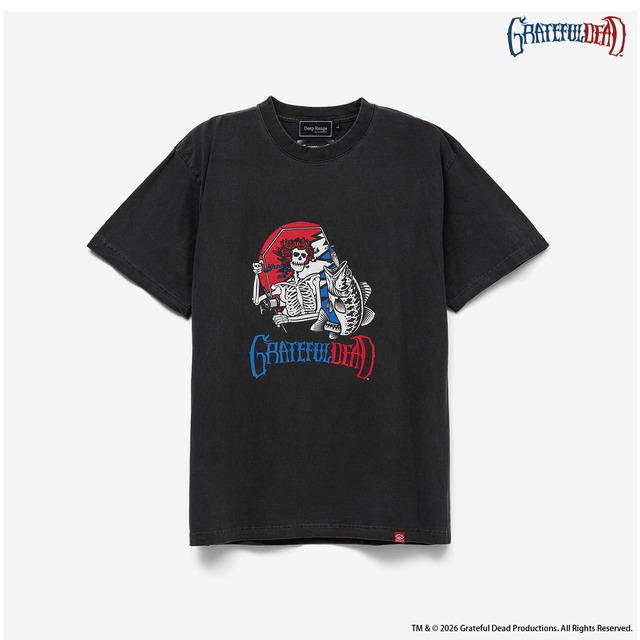 【BASSMANIA × GRATEFUL DEAD】  FISHING DEAD SKULL T Shirt ［BLACK］