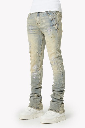 GUAPI / faded cross denim