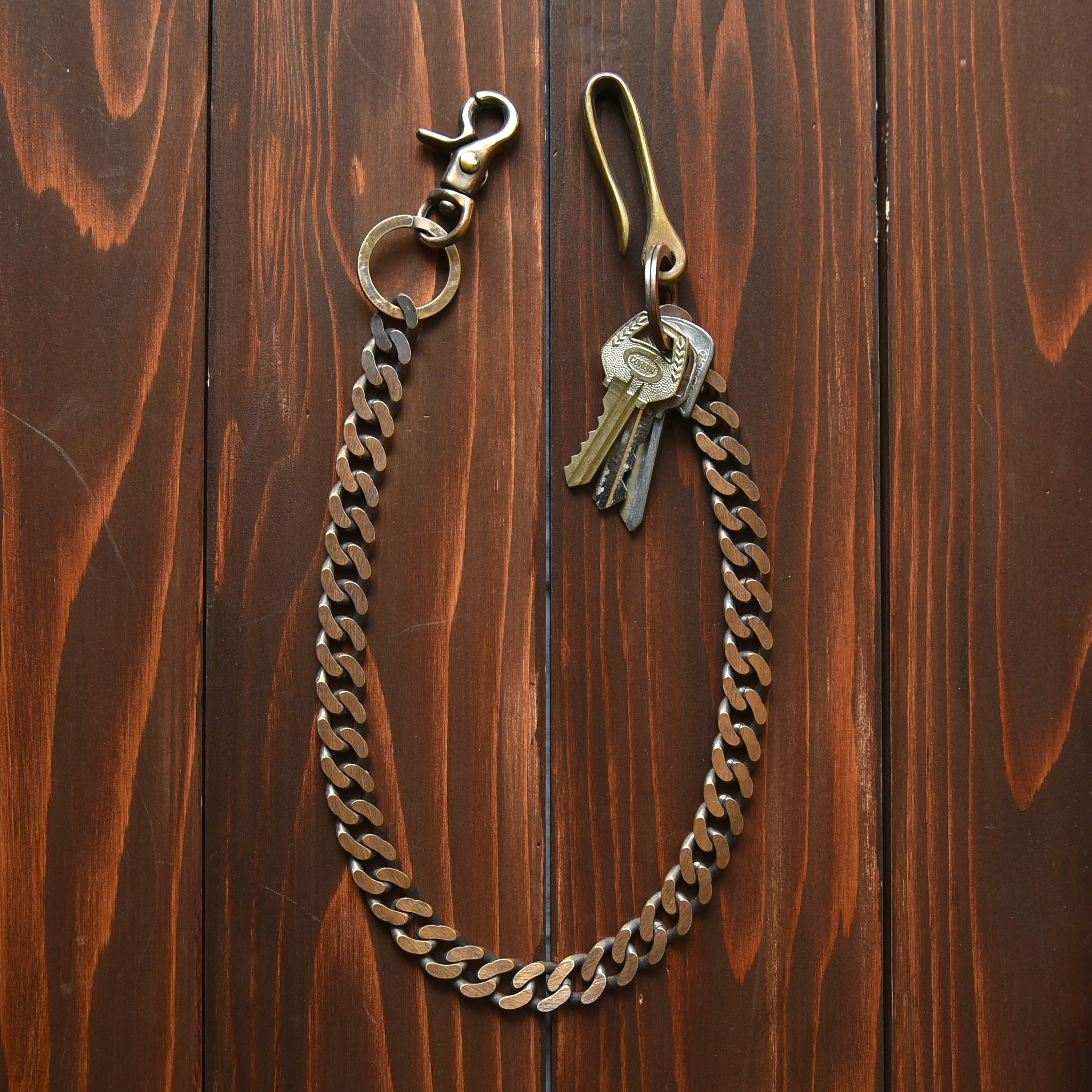 燻 / 人気No.1】Vintage Brass Wallet Chain Hand Made in Japan