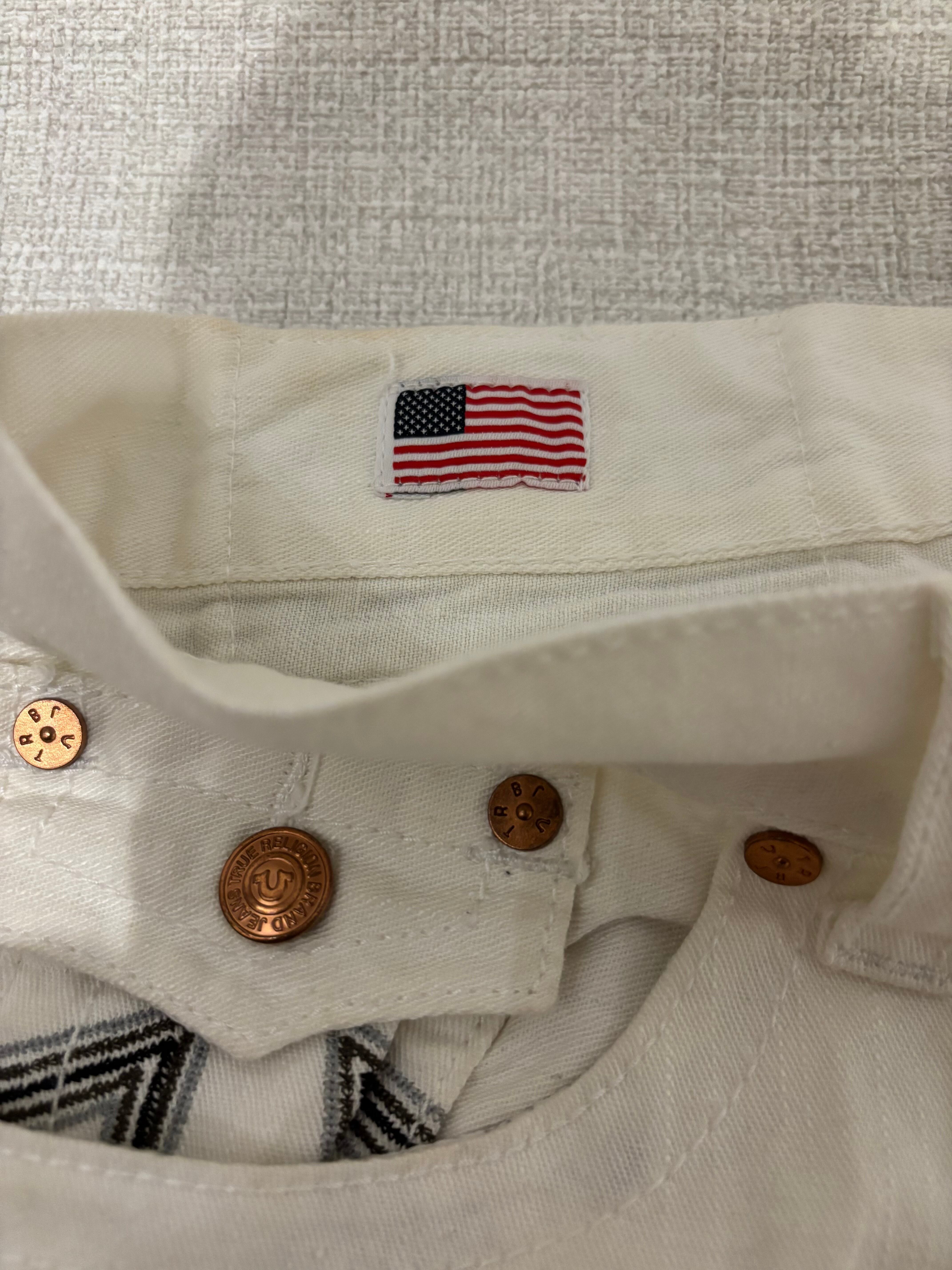 TRUE RELIGION デニム 白 W34 ストレート トゥルーレリジョン | 古着屋