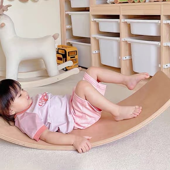 子供木製バランスボード 体幹トレーニング 室内遊び ヨガ 親子遊び 