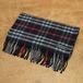 4045B Burberrys バーバリー マフラー ノバチェック ネイビー カシミヤ100% ブランド古着 MADE IN ENGLAND