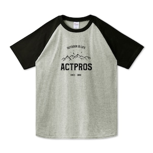 ACTPROS OUTDOOR IS LIFE 5.6ヘビーウェイト ラグランTシャツ（Printstar）