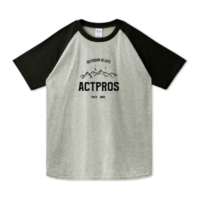 ACTPROS OUTDOOR IS LIFE 5.6ヘビーウェイト ラグランTシャツ（Printstar）