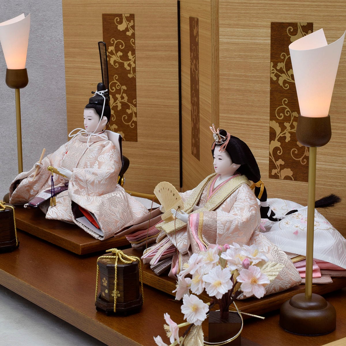 雛人形 親王飾り【和楽・桐竹鳳凰】おしゃれ｜モダン｜今どき