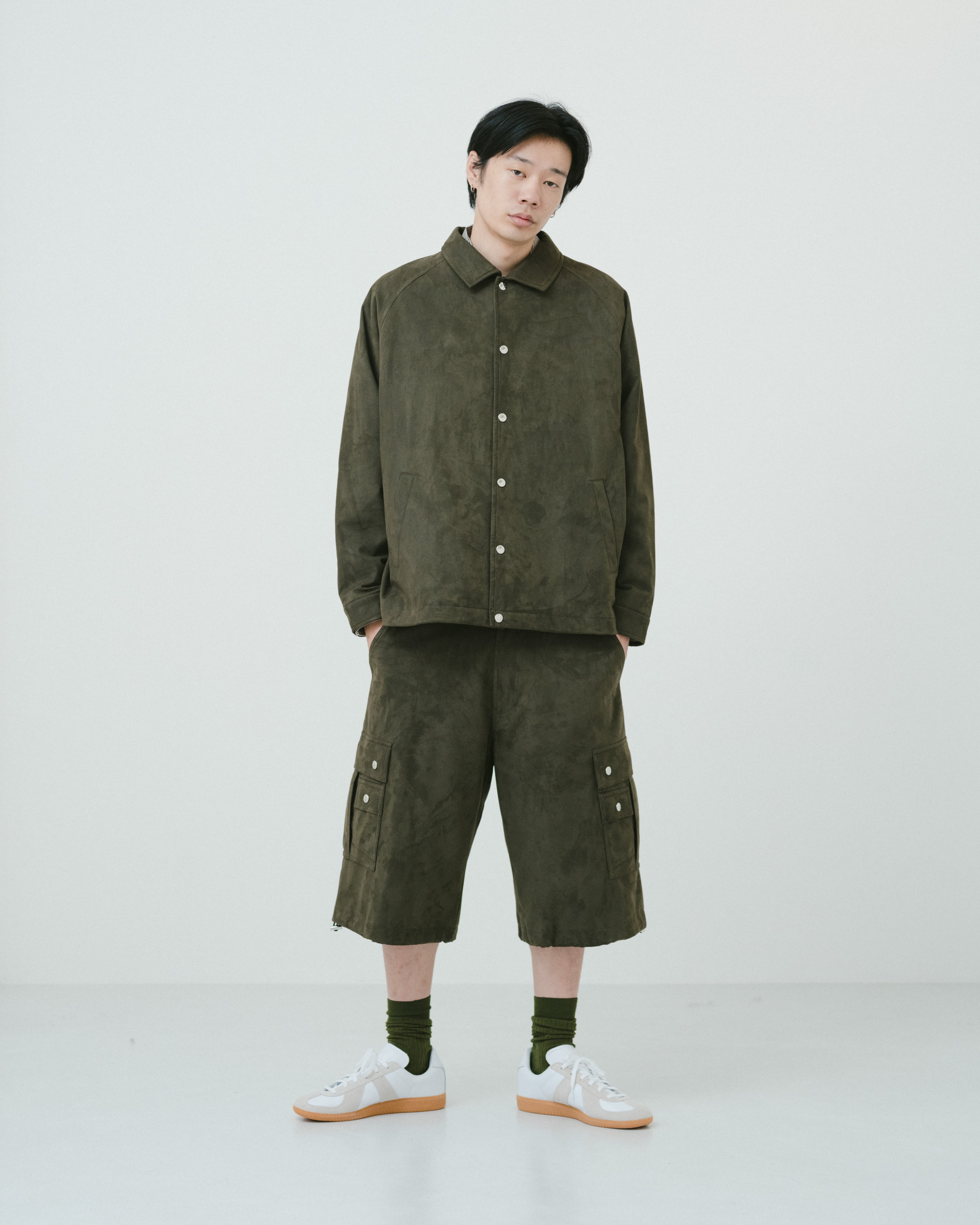 Suède coach jacket（KHAKI） | TTTMSW