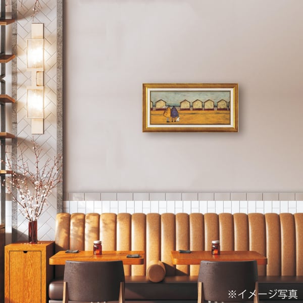 サムトフト「海の家から海が見える」Ｍサイズ ゲル加工アート アートフレーム 絵画 インテリア