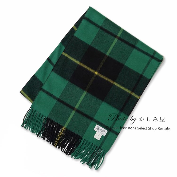 ジョンストンズ カシミヤ大判ストール ハンティングウォレス Hunting Wallace