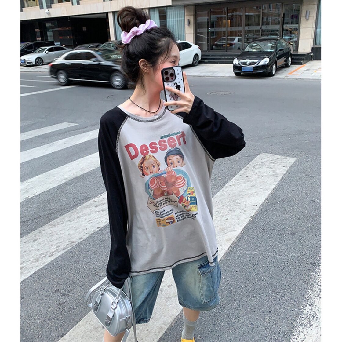 ラグランスリーブ Tシャツ 長袖 ラウンドネック クルーネック ロンT 