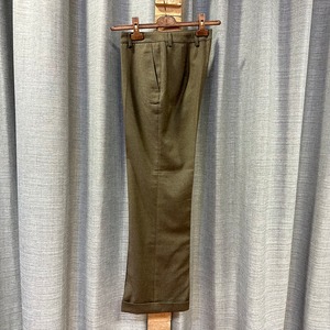 BERNARD ZINS MARS WOOL/CASHMERE FLARE SLACKS 《W'S 40》