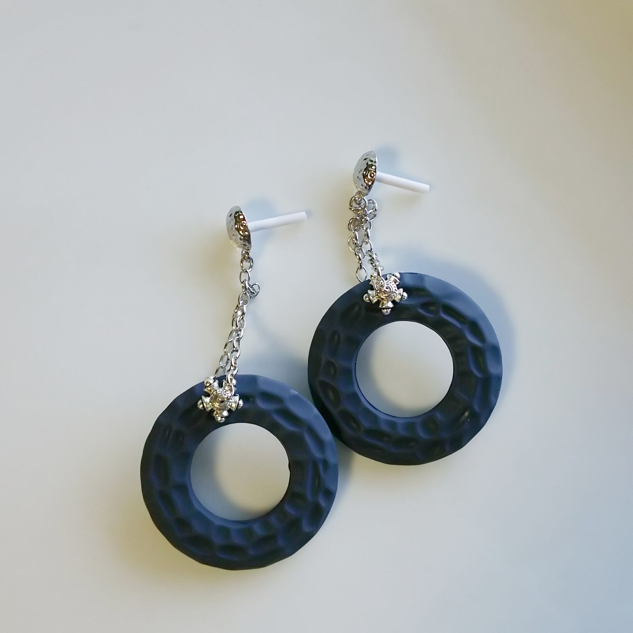 クリスマス♡マットリングとグリーンマットのフープピアス／イヤリング