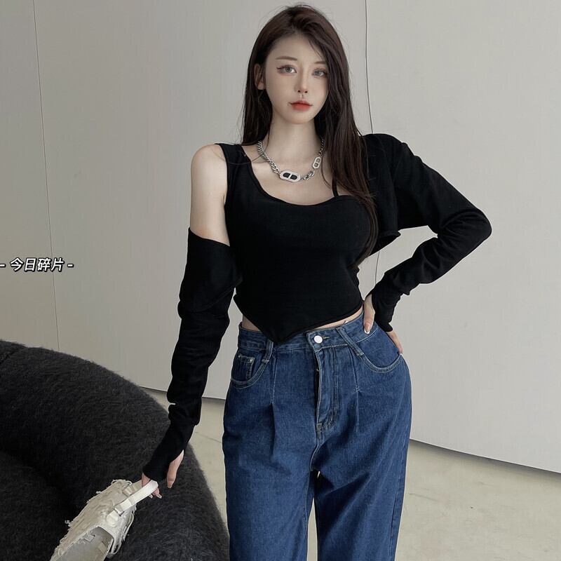 ショートノースリーブジャケット カーディガン 半袖 ハーフスリーブ ストリート オータム 秋物 ガールズファッション19163114675