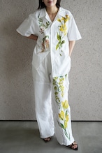 vintage lace pants yellow tulip