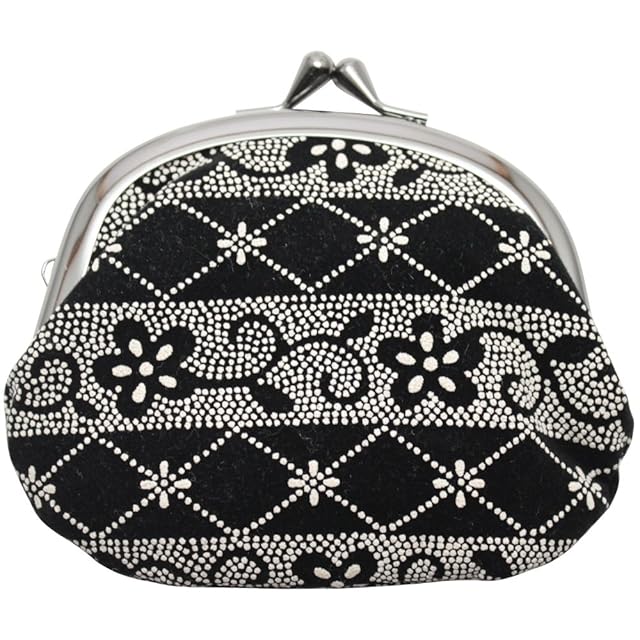 Suicaのペンギン印傳親子がま口（十色柄・黒革×白漆） | Pay ID