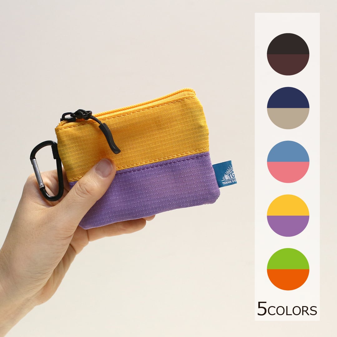 フェスバッグ TGIF! カラビナ付きリップポリ配色ミニポーチ | フェス