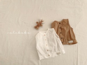 【valu bebe】エアリーコットンブラウス アイボリー 70〜110cm
