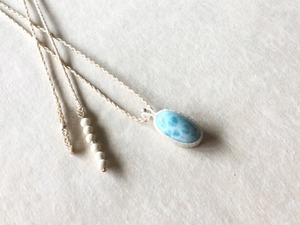 ラリマー macramé necklace