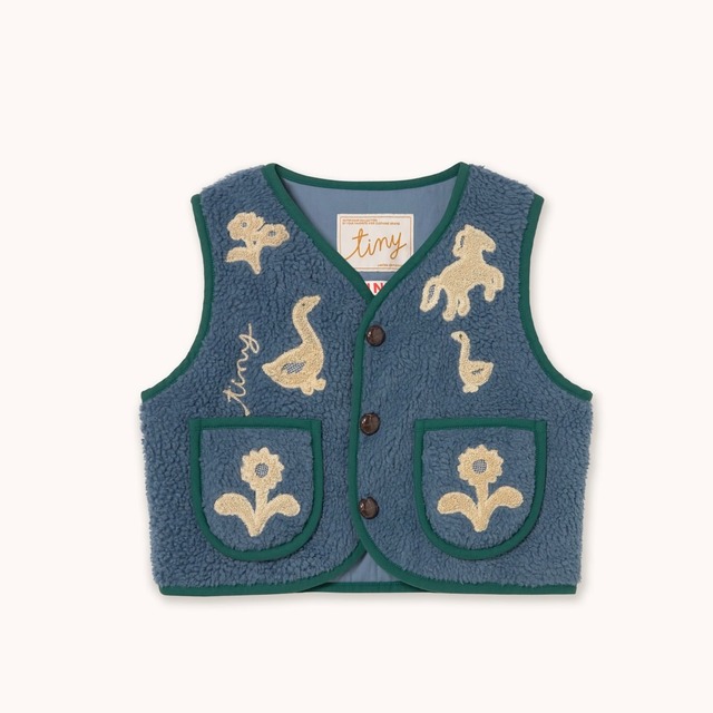 tinycottons(タイニーコットンズ) ／SHERPA VEST Base stone AW26-031