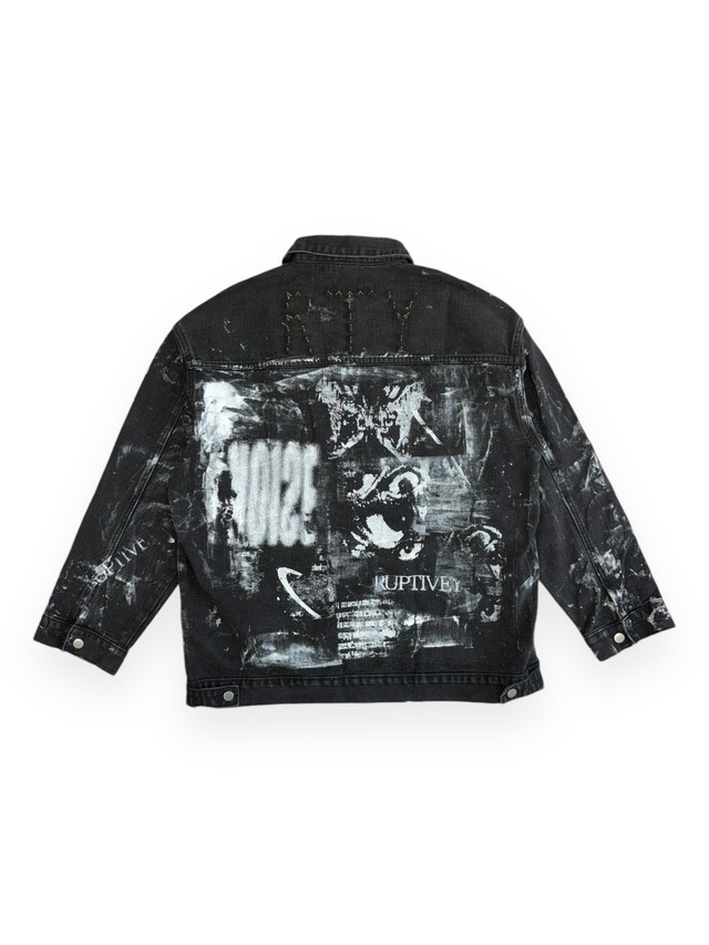 【RUPTIVEY】graphic paint denim jacket"奏刻"