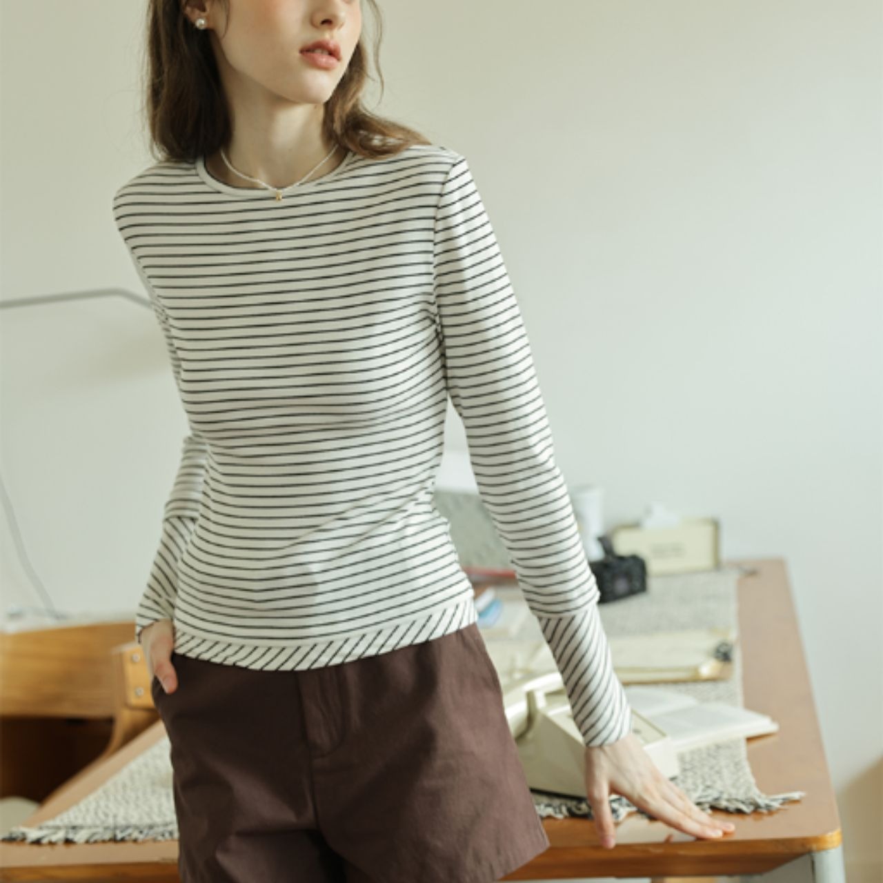 Parisien Rayé Long Sleeve Tee F0474