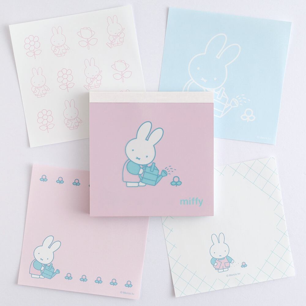 miffy×グリーンフラッシュ flower メモパッド・スクエア ME02