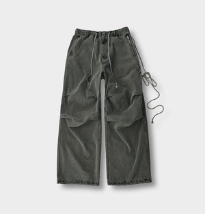 [side service] LOOP PARACHUTE OVER PANTS (Washed Gray) 正規品 韓国ブランド 韓国通販 韓国代行 韓国ファッション サイドサービス 日本 店舗