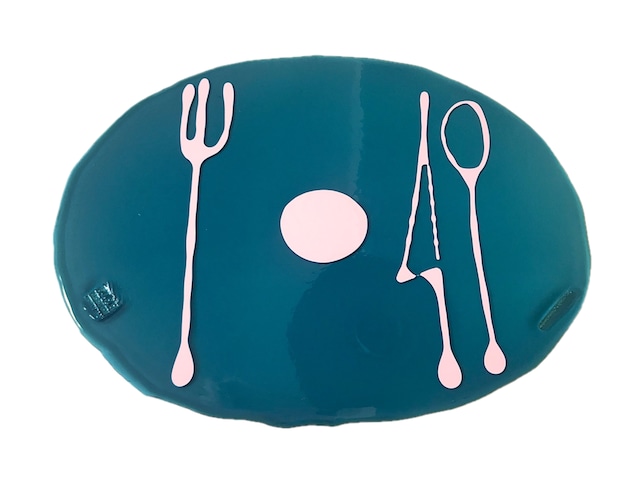 TABLE MATES  Clear Emerald Matt Pink Blue  "Fish Design by Gaetano Pesce"  /  CORSI DESIGN