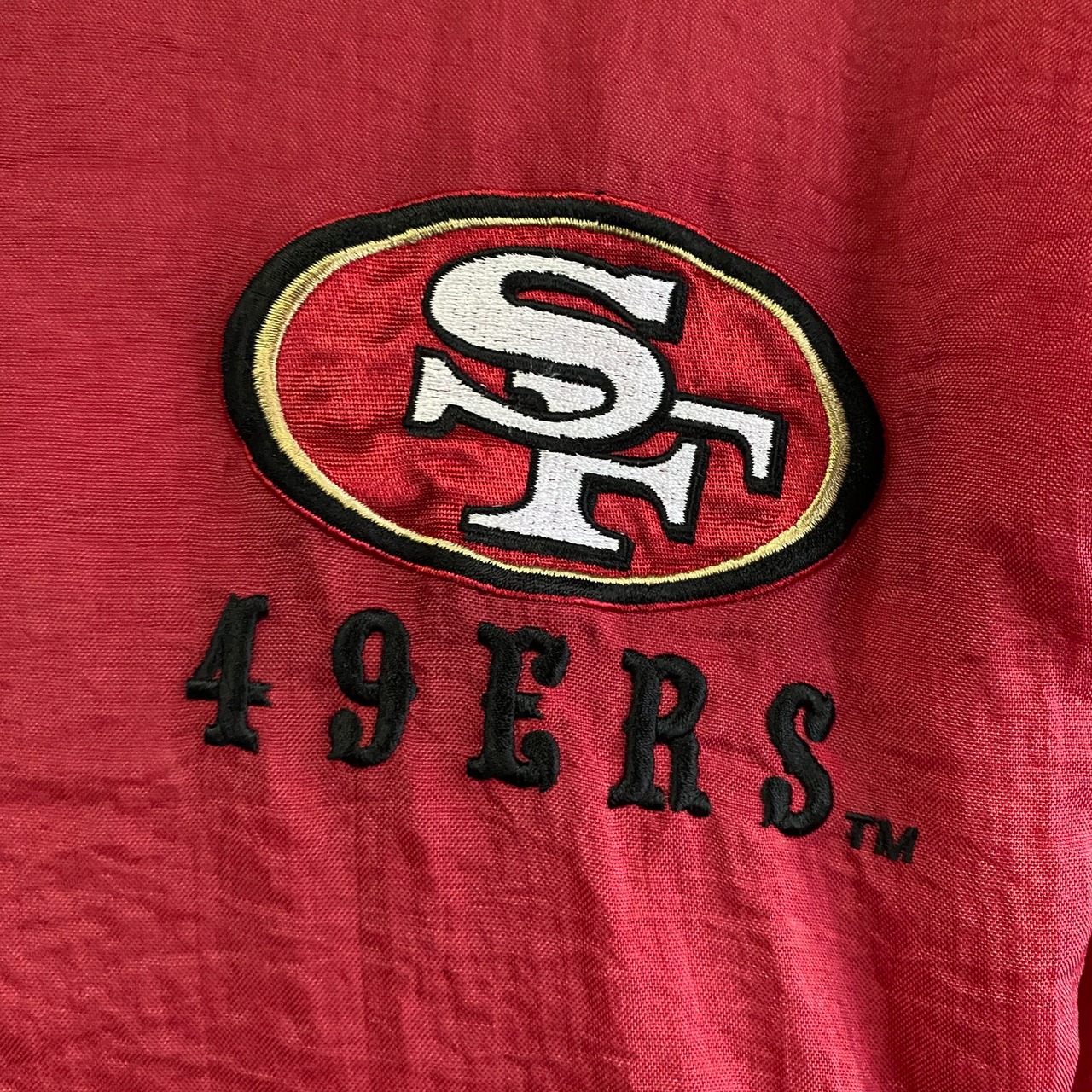 90年代 NFL 49ERS リバーシブル 中綿ナイロンジャケット スタジャン 