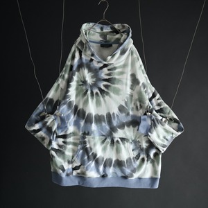 over silhouette tie dye art design hoodie sweat pullover