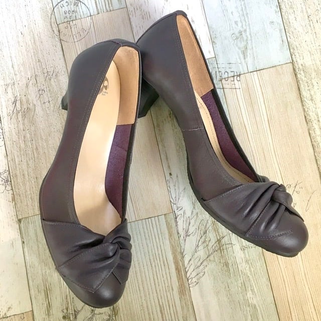 リボンラウンドトゥパンプス