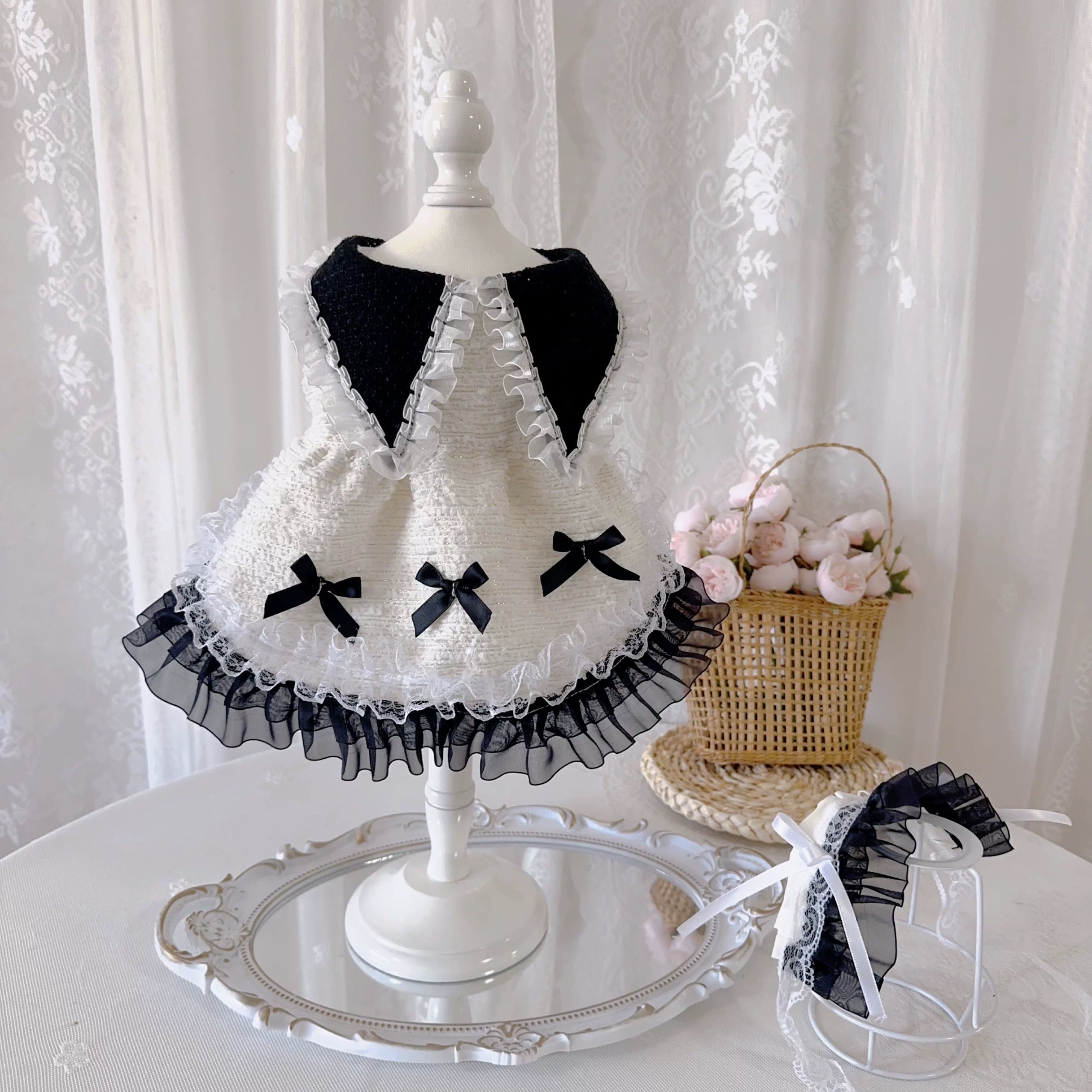 ブラックビッグカラーワンピース 00249