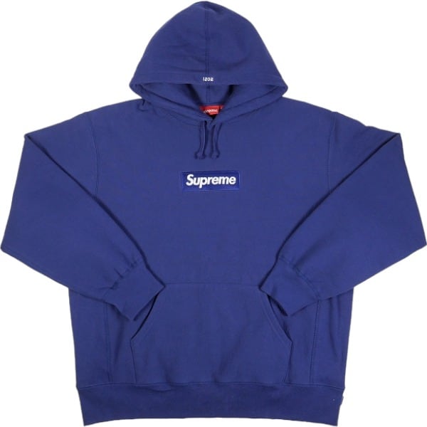 Supreme navy hoodie size S