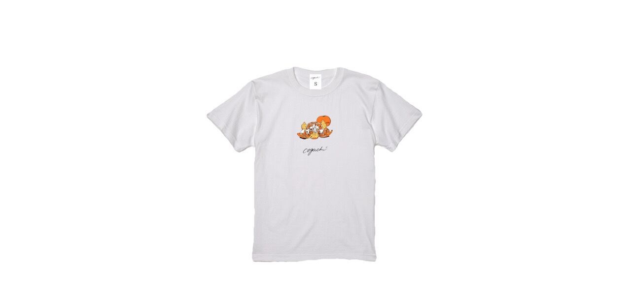 coguchi orange graphic T-shirts (WH)