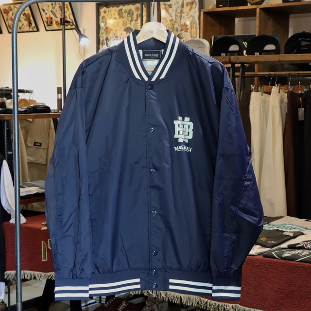 【DeepRangebybassmania】BM Logo Stadium Jacket［NAVY］