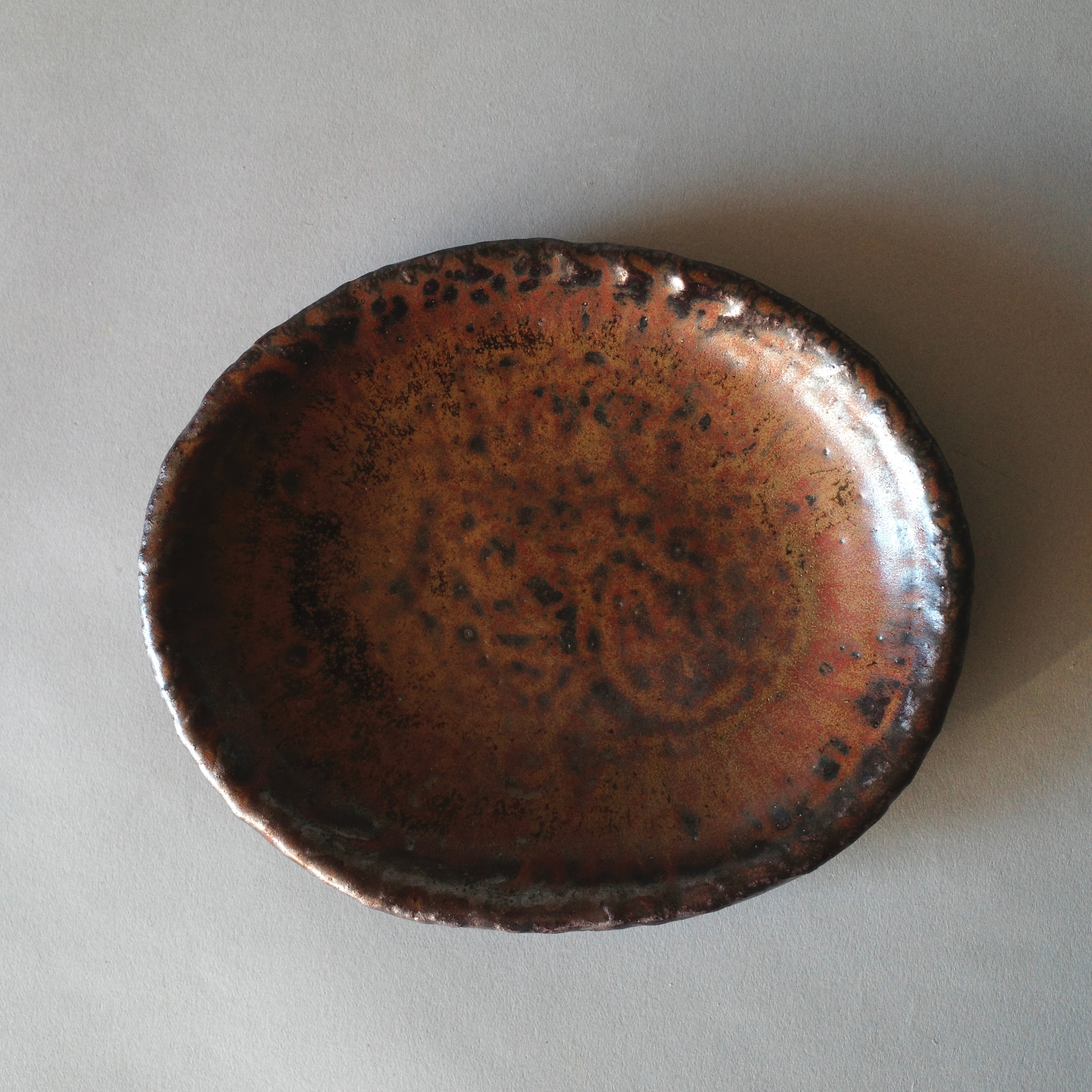 14.手捻り楕円皿 | ceramic artist Tamako Ito 伊藤珠子の店