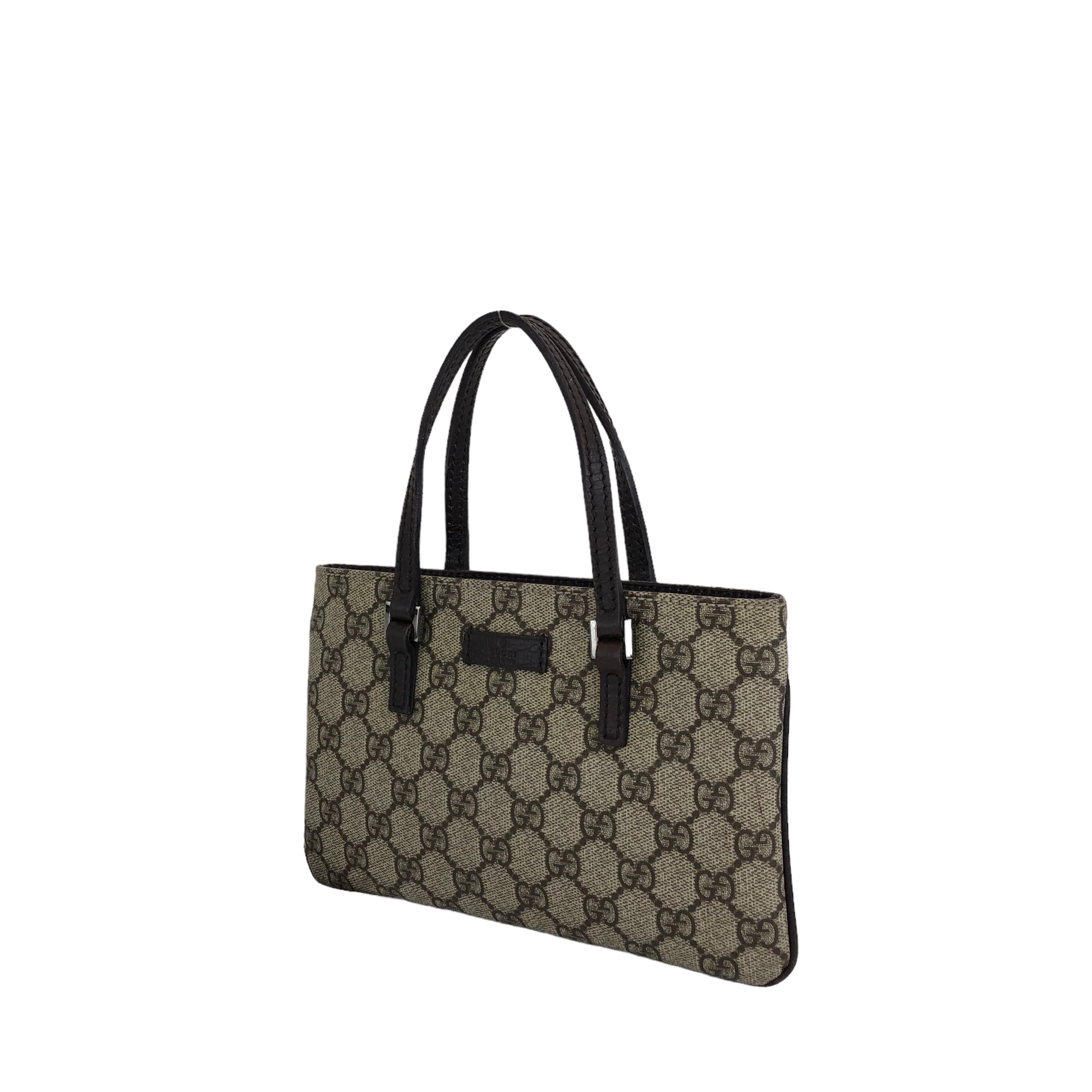 GUCCI グッチ GGプラス ブランドロゴ レザー トートバッグ