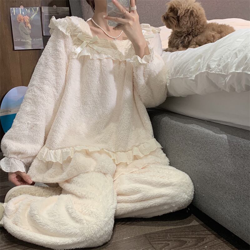 オータムウィンターレディースレースベルベットルーズ 秋物 冬物 1号婦人31262445512