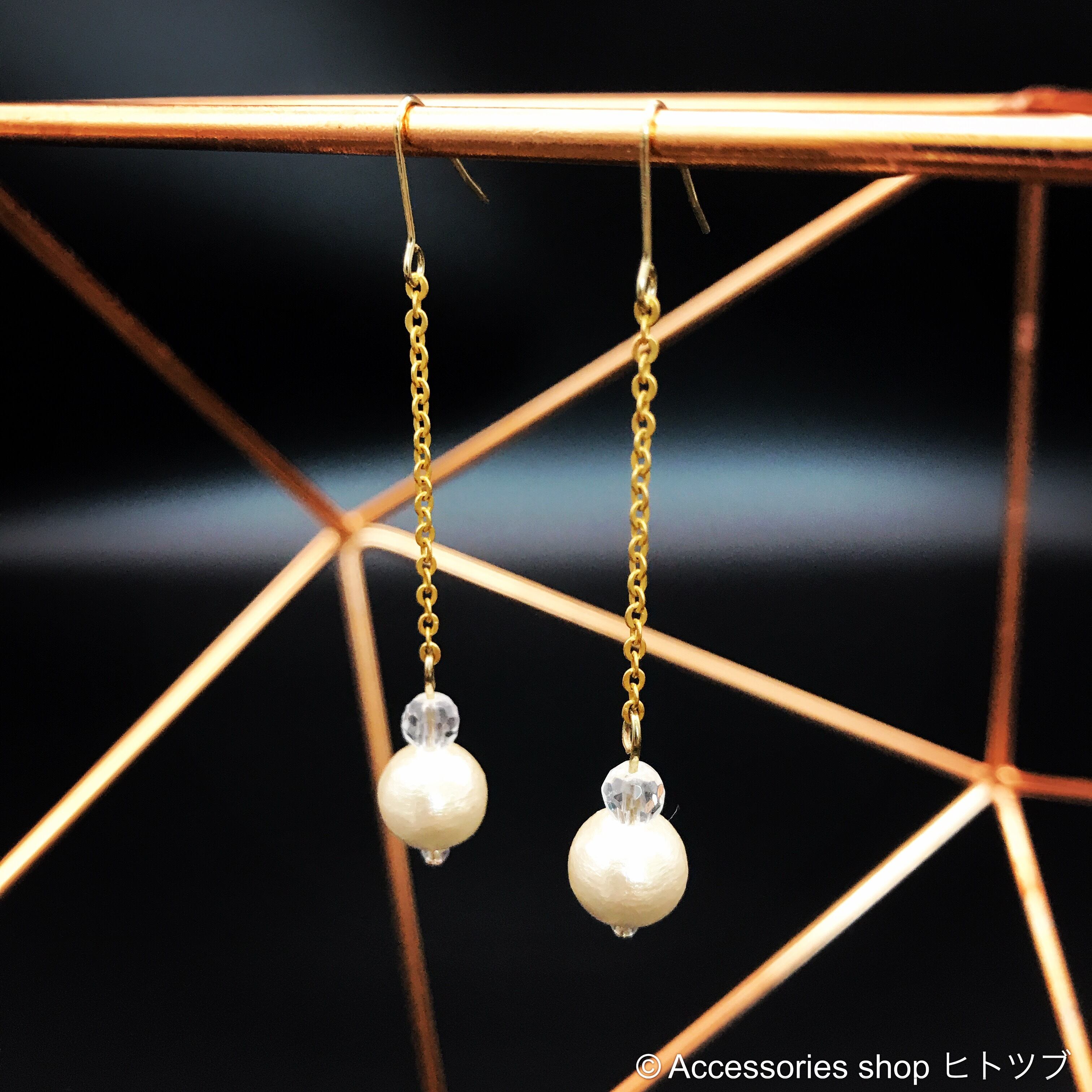 0022:一粒 チェーンピアス