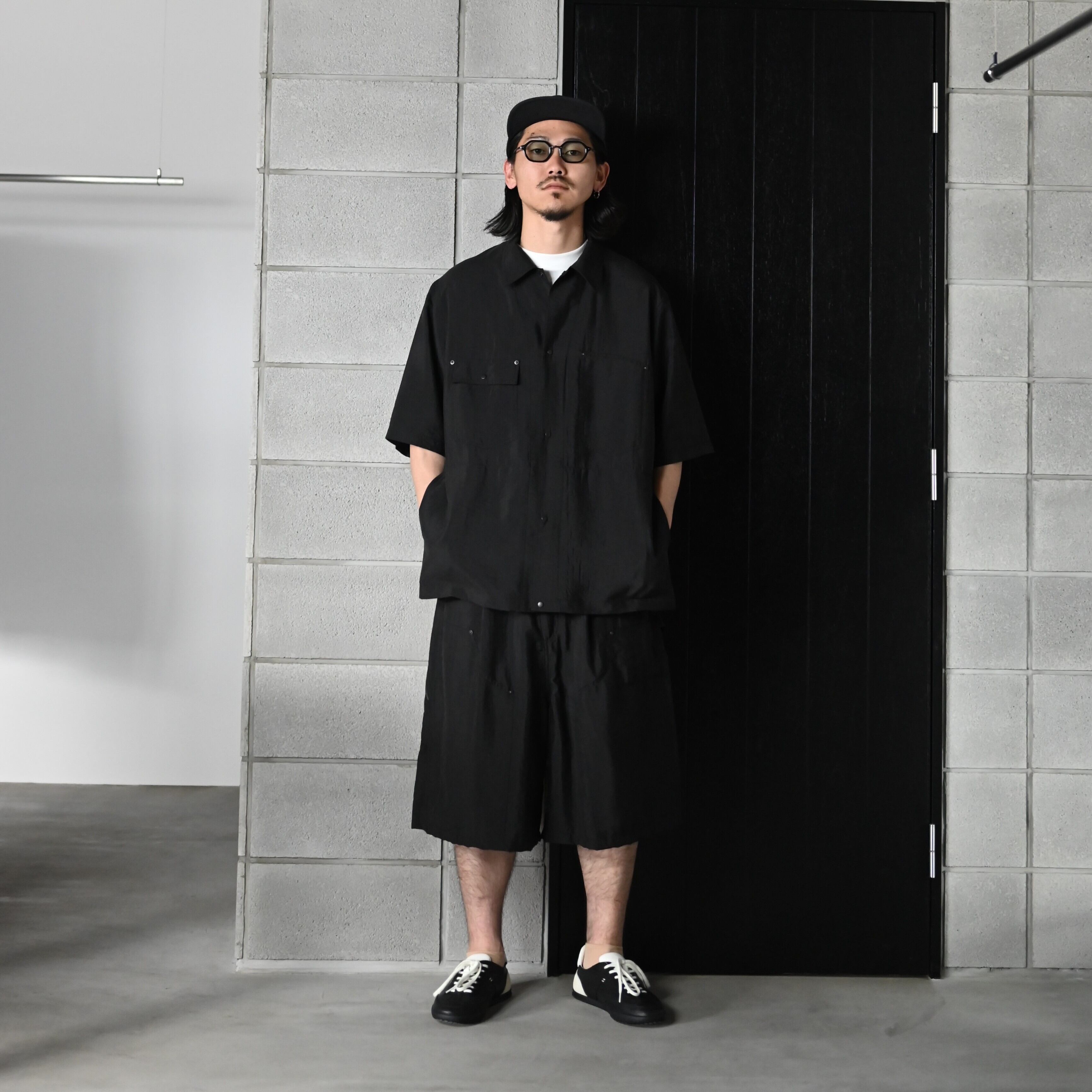 product twelve / Silk Nylon Short Sleeve Work Shirt | GANKO