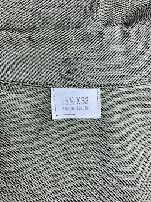 DEAD STOCK 80’S US ARMY OG-507 UTILITY SHIRTS 10