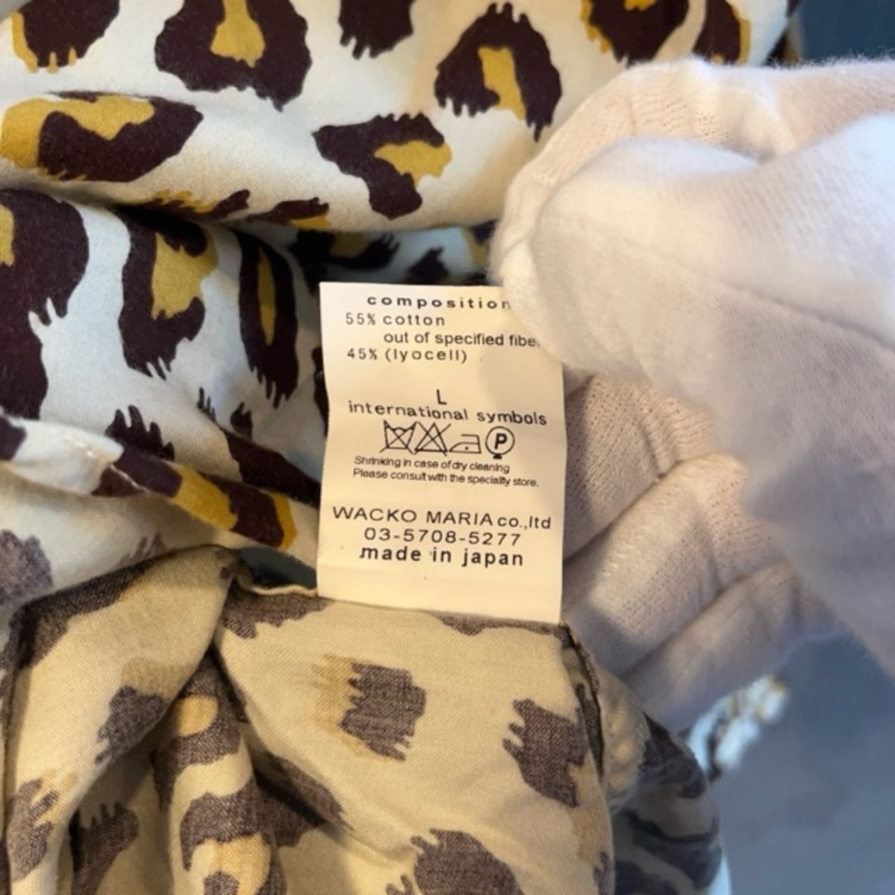 WACKO MARIA × オープンカラーシャツ レオパード  L